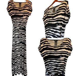 Watercolor stripes DESIGNhistory full length dress Size Medium